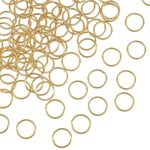 14K Gold Filled Closed Jump Rings 22 Gauge 7mm 10Pcs (GF22GCJR07)