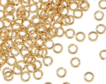14K Gold Filled Open Jump Rings 22 Gauge 3mm - 20Pcs (GF22GOJR03)