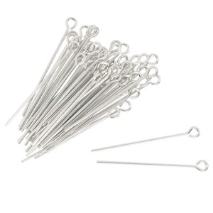 10 Pcs Bag of 20g 1 In Silver Eye Pins (SS20G10EYP)