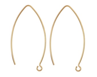 14k Gold Filled V-Shaped Earwires 32mm - 1 Pair (GF4001423)