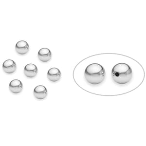 25 Pcs Bag of 6 mm Sterling Silver Seamless Round Beads (SS402006)