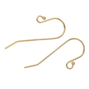 12 x 25 mm Fili per orecchini a sfera riempiti in oro 14K (GF4001418) Prezzo al paio