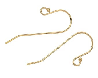 12X25 mm 14K Gold Filled Ball End Ear Wires (GF4001418) Priced Per Pair