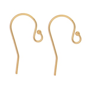 14k Gold Filled Ball End Earwire 11.5x20mm - 1 Pair (GF4001402)