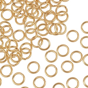 14K Gold Filled Open Jump Rings 19 Gauge 6mm 5Pc (GF19GOJR06)