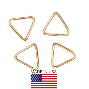 14K Gold Filled 10mm Triangle Wire Charms - 2 Pcs (GFP100139)