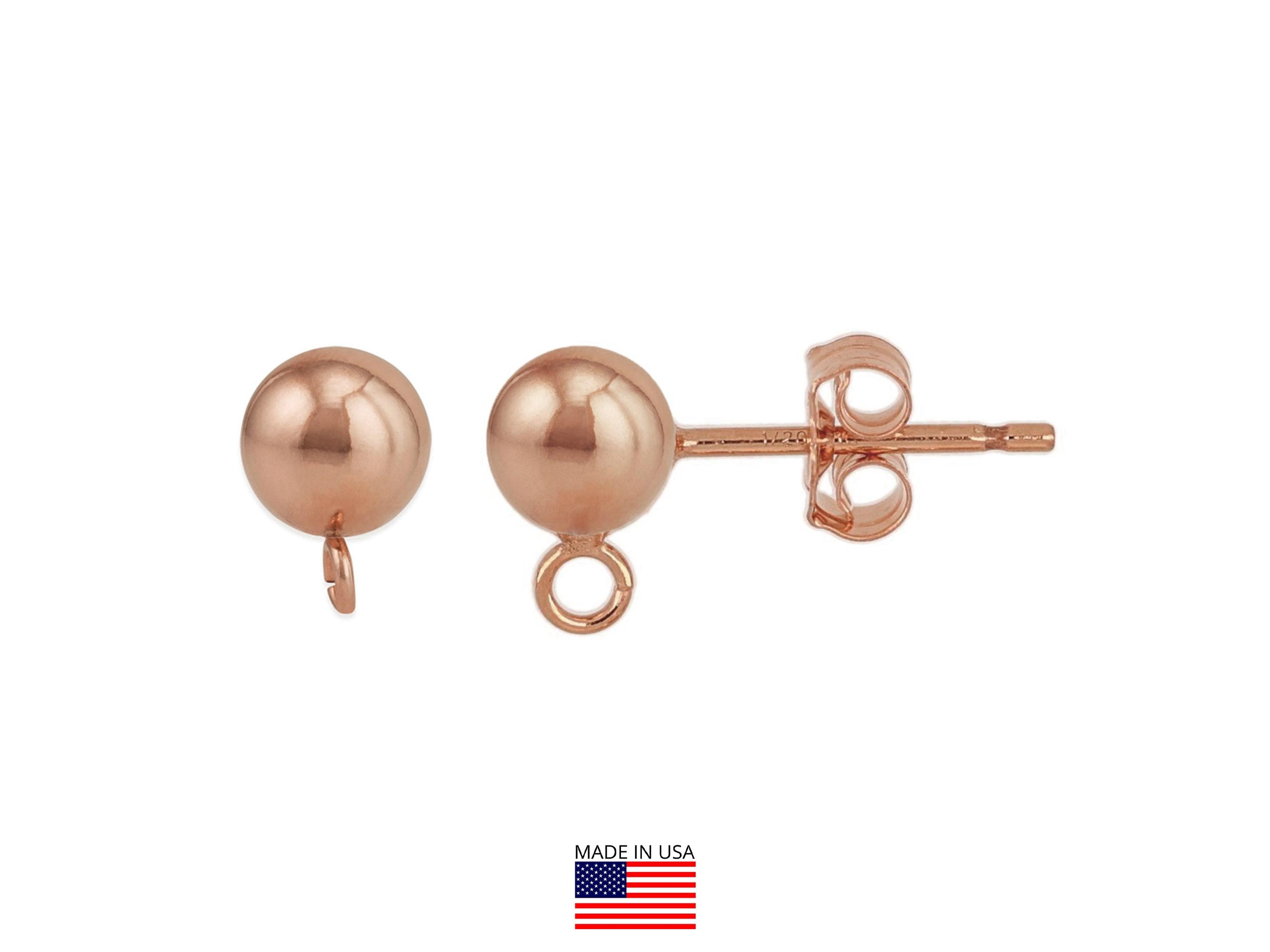 Orecchini A Sfera Riempiti In Oro Rosa 14 Carati Da 5 Mm (RGF4001415) Prezzo Al Paio - Italia - Foto 10