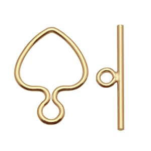 1 Set Bag of 10 mm 14K Gold Filled Heart Toggle Clasp (GF4004011)