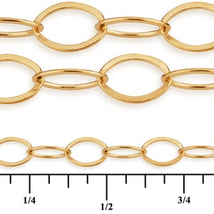 3x4 mm 14K Gold Filled Flat Cable Chain GF1808F image 4