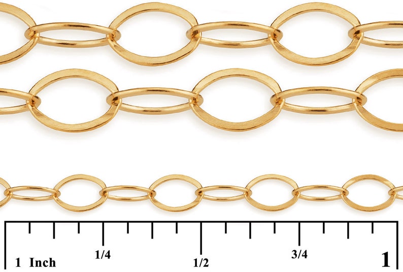 3x4 mm 14K Gold Filled Flat Cable Chain GF1808F image 4