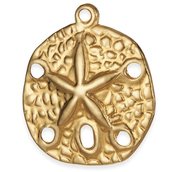 14K Gold Filled 16x18 mm Sand Dollar Charm (GFP743)