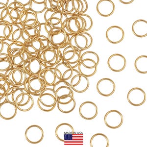 5 anneaux élastiques fermés remplis d&#39;or 14 carats, calibre 20, 7 mm (GF20GCJR07)