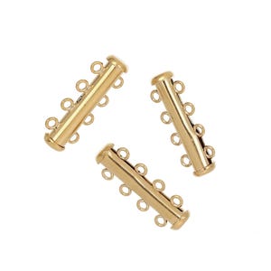 14k Gold Filled 4 Strand Clasp 4.3x26mm - 1 Pc. (GF4005003)