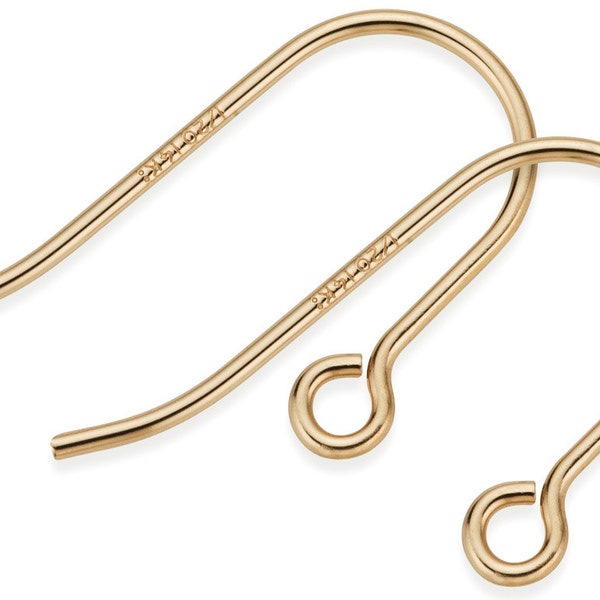 2 Pair Bag of 24 mm 14K Gold Filled Plain Ear Wires With Open Loop (GF4001410)