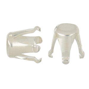 10 Pcs 4mm Sterling Silver 4 Prong Snap Setting(SS4006001)
