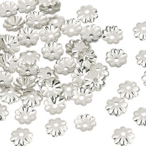18 to 20 Pcs 5 mm Sterling Silver Flower Bead Caps (SS4004604)