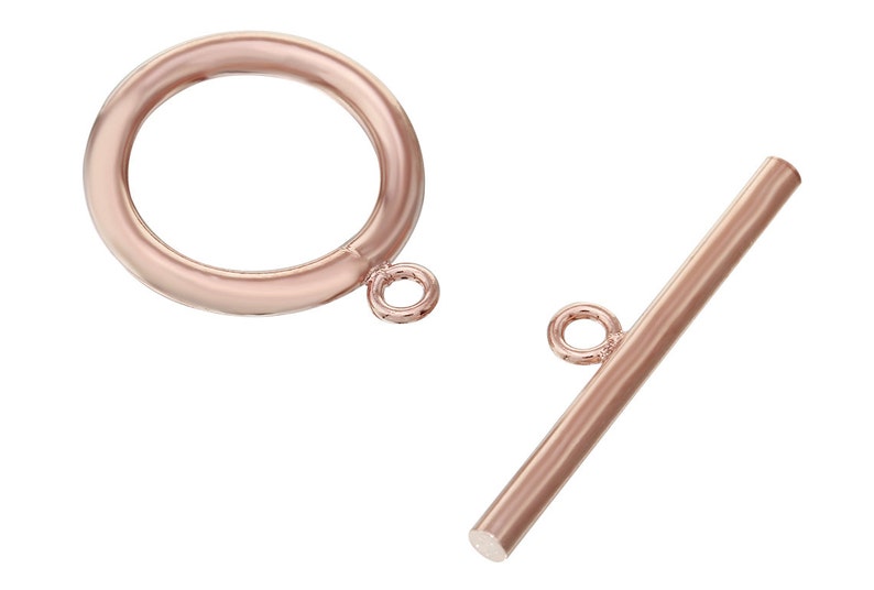 1 Set 15 mm Rose Gold Filled Toggle Clasp RGF400403