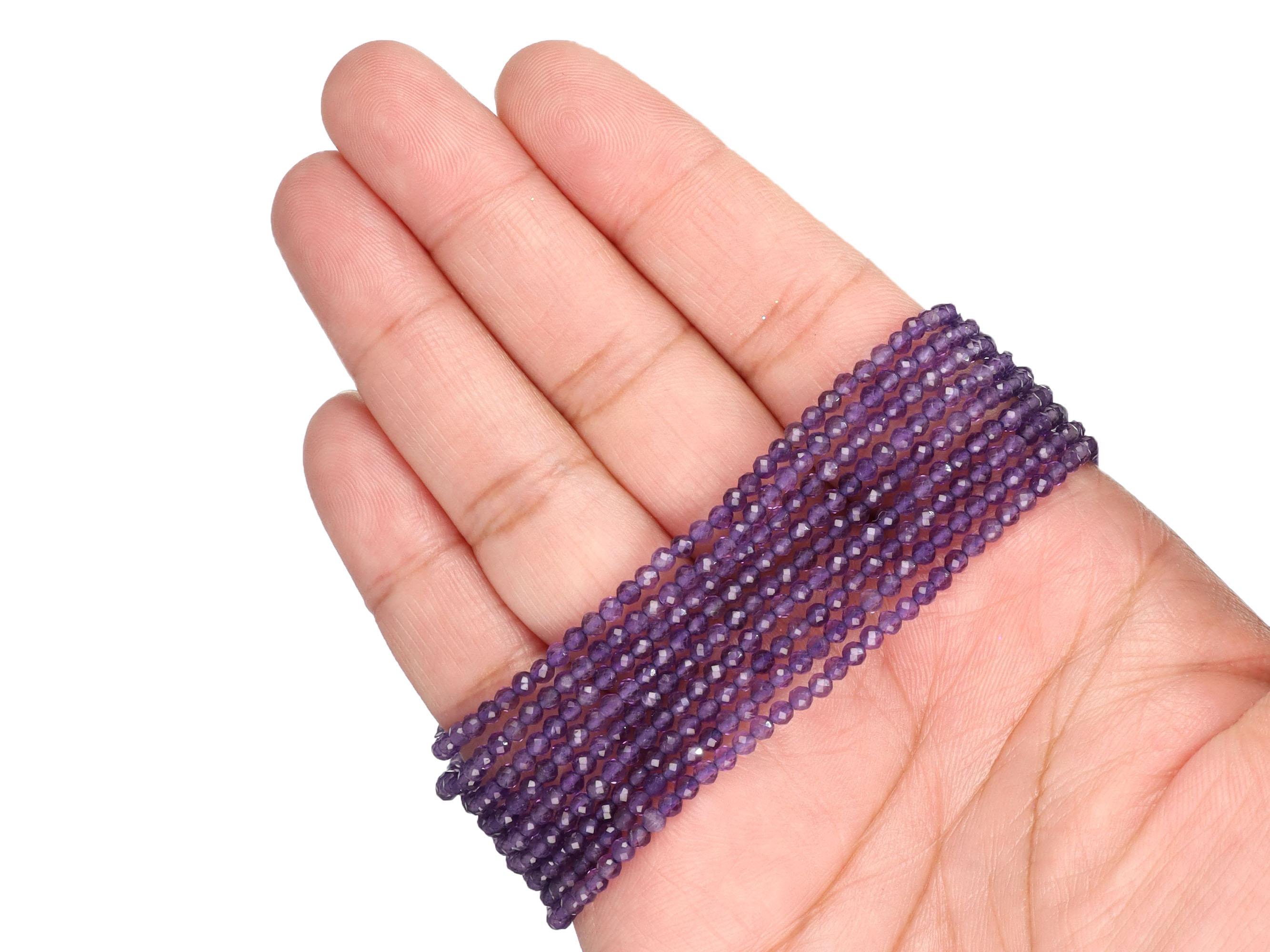 100 Perles Facettes De Bohême 4 Mm - Améthyste Medium AB, Preciosa, Fabriqué En France, Neuf