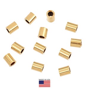 14K Gold Filled Crimp Beads 1.6x2mm - 20Pcs (GF4005103)