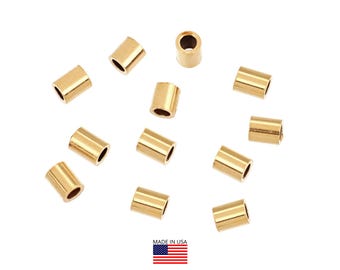 14K Gold Filled Crimp Beads 1.6x2mm - 20Pcs