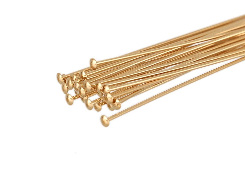 Pin 22 14k Gold Filled Head Pins 22 Gauge 3 Inch 10 Pc (GF22G30H10) - Etsy