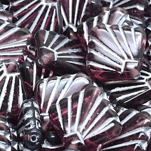 8 Pcs 17mm Diafan Pressed Czech Glass Beads -Clear Mahogany And Silver(CH9003105)