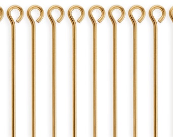 10 Pc Bag of 1 Inch 20ga 14K Gold Filled Eye Pins (GF20G10EYP)