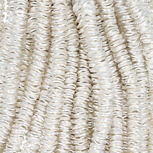 4 Inch Strand 6.3MM Silver Colored Wavy Disk Bead(BMS520705)