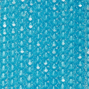 6mm Rondelle Faceted Glass Beads - Sky Blue(GLR600134)