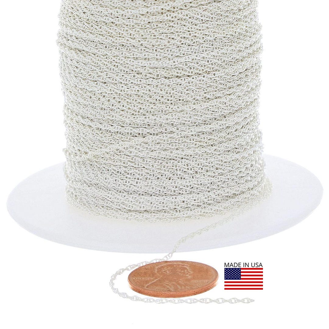 1.2 Mm Sterling Silver Small Rope Chain (SS9R) Price per Foot - Etsy