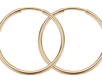 1 Pair, 2 Pcs 40 mm 14K Gold Filled Hoop Earrings (GF4003806)