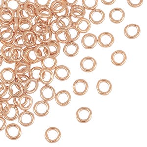 20 Pcs 3 mm 22g 14K Rose G/Filled Closed Jump Ring (RGF4009223)