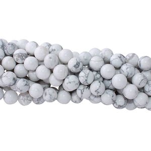 15 In Strand of 8 mm Howlite Round Smooth Beads(HW100126)