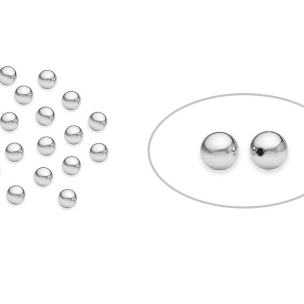 Zakje van 100 stuks met 3 mm sterling zilveren naadloze ronde kralen (SS402003)