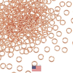 20 anillos de salto rellenos de oro rosa de 14 quilates (4 mm, 20 g) (RGF4008204) imagen 1