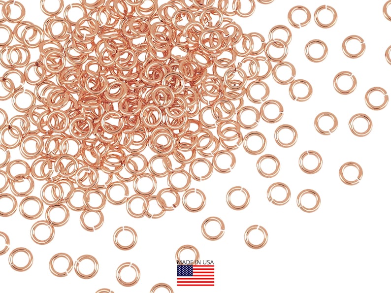 20 anillos de salto rellenos de oro rosa de 14 quilates (4 mm, 20 g) (RGF4008204) imagen 1