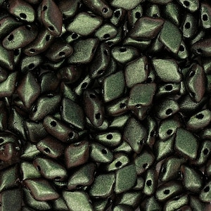 8x5 MM Gemduo™ Czech Glass Beads- Chameleon Green(CH1200023)