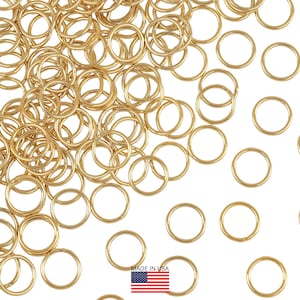 14K Gold Filled Closed Jump Rings 22 Gauge 6mm 10Pc (GF22GCJR06)