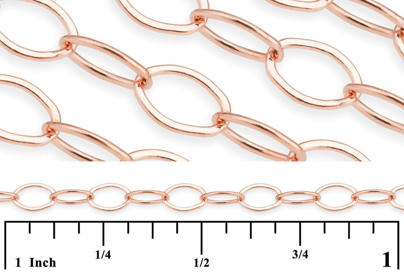 2.5x3.8 mm 14K Rose Gold Filled Flat Cable Chain RGF1310F image 4