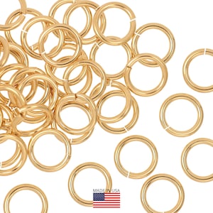 14K Gold Filled Open Jump Rings - 18 Gauge 7mm 5Pcs (GF18GOJR07)