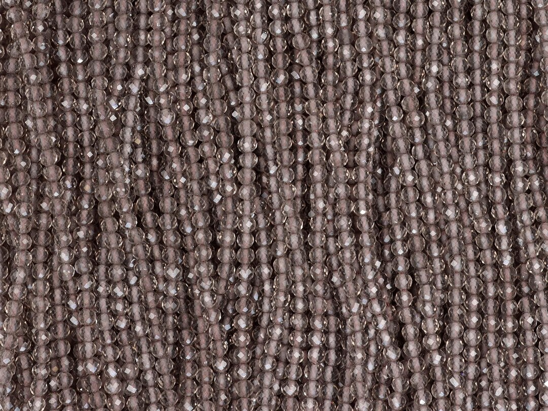 スモーキークォーツ ラウンドファセットビーズ 3 MM (SM100115) - Etsy