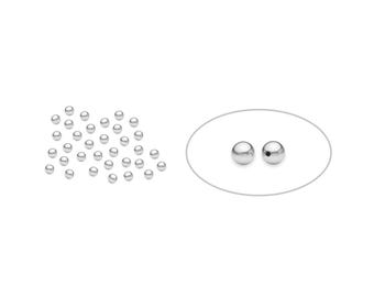 100 Pcs Bag of 2 mm Sterling Silver Round Seamless Beads (SS402002)