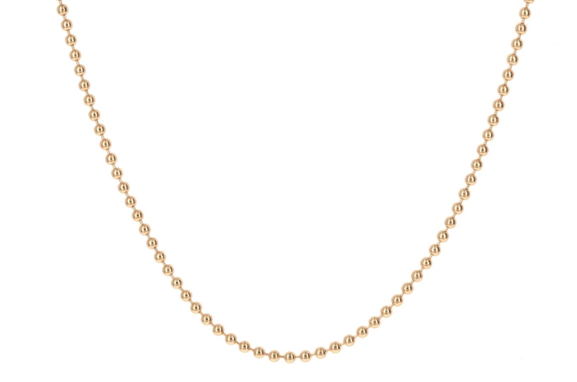 1.5 Mm 14K Gold Filled Ball Chain Necklace GFN1003 Etsy