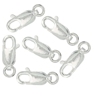 1 Pc Bag of 4x10 mm Sterling Silver Lobster Clasp With Ring (SS4002202)