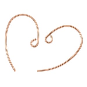 14K Rose G/Filled Clef Earwire (RGF4001401) Priced Per 2 Pairs