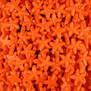 17 x 18 x 5 mm keramische zeesterkralen - oranje (CRM1001324)