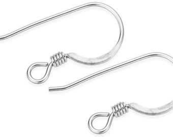 2 Pairs Bag of Silver Earwires W/Coil (SS4001427)