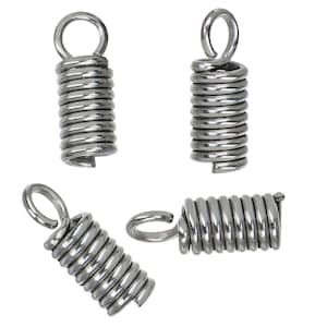 20 Pcs 2.4 mm ID Stainless Steel Spring Connector End Caps (STF400145)