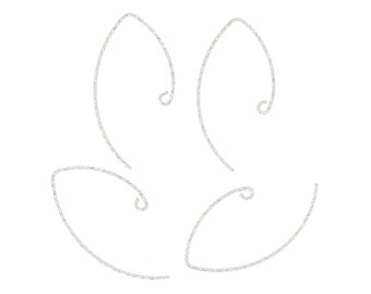 2 Paar Sterling Silber V Ohrhaken (SS4001454)