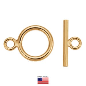1 Set Bag of 9 mm 14K Gold Filled Toggle Clasps  (GF4004002)